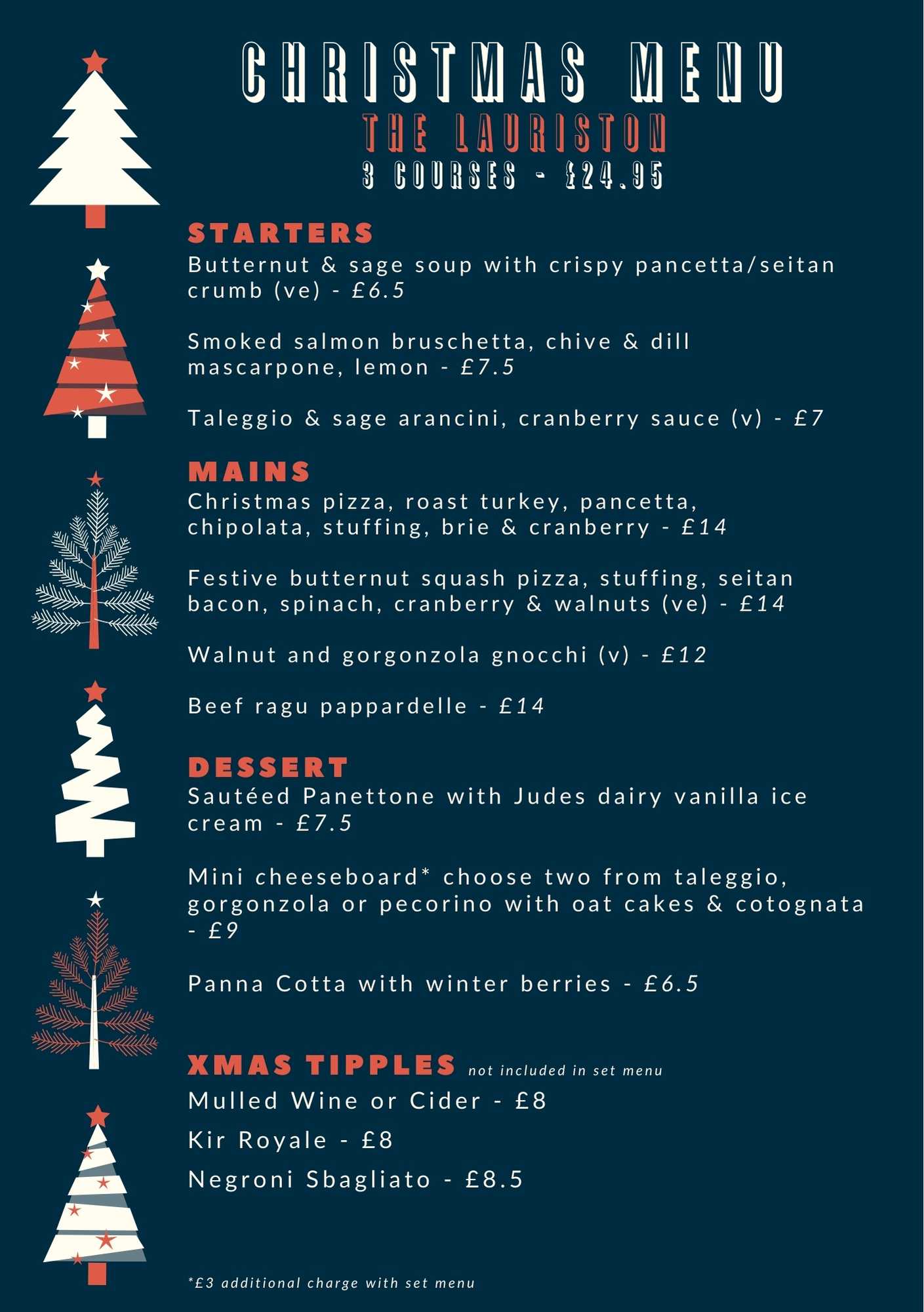 Lauriston Christmas menu is here & bookings are now open!! The Lauriston